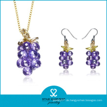 Vogue Purple Silber Schmuck Set mit preiswertem Preis (J-0151)